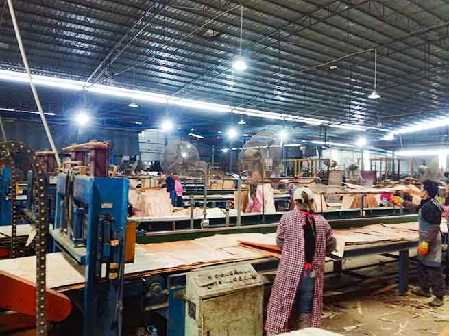 建筑膠合模板生產中